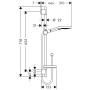 hansgrohe Raindance Select S 120 3jet EcoSmart / Unica'S Puro Brausestange 65 cm - Detailansicht