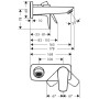 hansgrohe Talis E Mitigeur de lavabo encastré monotrou avec bec de 16,5 cm - vue détaillée