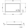 Receveur de douche rectangulaire Duravit Starck Slimline 160 x 90 cm - vue détaillée
