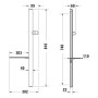 Astina doccia Duravit 80 cm, con mensola - immagine prodotto