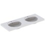 Double vasque Geberit Preciosa 130 x 50 cm avec trou de robinet et trop-plein