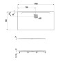 Receveur de douche LAUFEN PRO Marbond 140 x 70 x 3 cm