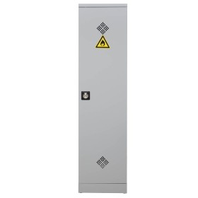 Armadio per sostanze chimiche in acciaio grigio chiaro Wolfstahl 50 x 42 x 195 cm