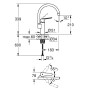 Rubinetto monocomando per lavello GROHE Start con beccuccio alto 1/2"