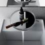Lavabo LAUFEN Kartell 37,5 x 43,5 cm, sur pied avec 1 trou de robinet - vue technique