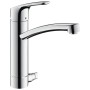 hansgrohe Focus M41 Miscelatore monocomando per cucina 200, valvola di arresto apparecchi, 1getto