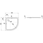 LAUFEN Platina Viertelkreis Duschwanne 90 x 90 x 2,5 cm ohne Antislip - Detailansicht