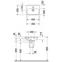 Lavabo Duravit DuraStyle 45 cm, avec 1 trou de robinet - vue détaillée