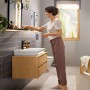 Robinet de lavabo monocommande hansgrohe Rebris E 110 CoolStart avec vidage à tirette - vue technique