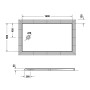 Receveur de douche Duravit Tempano 160 x 90 cm