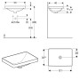 Lavabo encastrable rectangulaire Geberit VariForm - vue détaillée