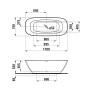 Vasca da bagno ovale autoportante LAUFEN INO 170 x 75 cm