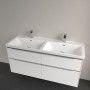 Villeroy & Boch Subway 3.0 Schrank-Doppelwaschtisch 130 cm, mit 2 Hahnlöchern, mit Überlauf - Produktansicht