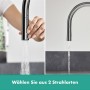 hansgrohe Talis M54 Miscelatore monocomando per cucina 210, doccetta estraibile, 2 getti, sBox - vista tecnica