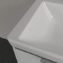 Mobile doppio lavabo Villeroy & Boch Subway 3.0, 130 cm, con 2 fori per rubinetto, con troppopieno - vista tecnica