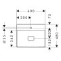 hansgrohe Xevolos E Vasque à poser brossée 60 x 48 cm avec trou de robinet sans trop-plein