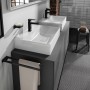 hansgrohe Xevolos E Vasque à poser brossée 60 x 48 cm avec trou de robinet sans trop-plein - vue technique