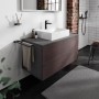 hansgrohe Xevolos E Vasque à poser brossée 60 x 48 cm avec trou de robinet sans trop-plein - vue détaillée