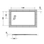 Receveur de douche Duravit Tempano 140 x 80 cm