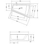 Duravit Paiova Eck-Badewanne 180 x 140 cm Ecke rechts mit angeformter Schürze - Detailansicht