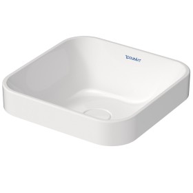 Lavabo surélevé Duravit Happy D.2 Plus 40 cm blanc, sans trop-plein, sans plage de robinetterie