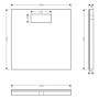 hansgrohe RainDrain Board elemento doccia piastrellabile 1000/1000 con kit di installazione - vista dettagliata