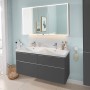 Mobile doppio lavabo Villeroy & Boch Subway 3.0, 130 cm, con 2 fori per rubinetto, con troppopieno - immagine prodotto