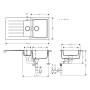 hansgrohe S520-F530 Einbauspüle 345/160 mit Abtropffläche, reversibel - Detailansicht
