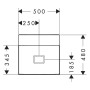 Lavabo surélevé hansgrohe Xevolos E 50 x 48 cm sans trou de robinet ni trop-plein