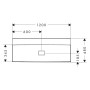 hansgrohe Xevolos E Lavabo 120 x 48 cm sans trou de robinet sans trop-plein
