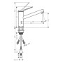 Rubinetto monocomando per cucina hansgrohe Zesis M33 150
