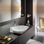 Lavabo encastré LAUFEN INO, finition brossée 56 x 45 cm sans trop-plein, avec 1 trou de robinet - vue technique