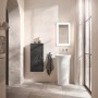 Lavabo sur pied Duravit White Tulip, pour fixation au sol - vue technique