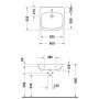 Lavabo Duravit D-Code Vital 60 cm, avec trop-plein - vue détaillée