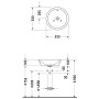 Duravit Starck 1 Vasque à poser 53 cm - vue technique