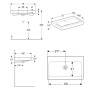 Lavabo Geberit iCon 75 cm sans trou de robinet