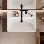 Lavabo surélevé hansgrohe Xanuia Q poli 700/480 sans trou de robinet avec trop-plein - vue technique