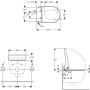 Geberit AquaClean Tuma Comfort WC-Aufsatz - technische Ansicht