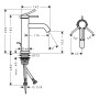 Mitigeur de lavabo monocommande hansgrohe Tecturis S 110 avec vidage à tirette - photo produit