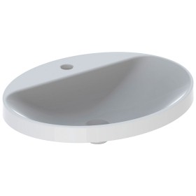 Lavabo encastrable Geberit VariForm 60 x 45 cm, ovale, avec plage de robinetterie