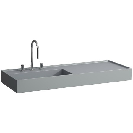 Vasque LAUFEN Kartell 120 x 46 cm, avec tablette à droite, avec 3 trous de robinet