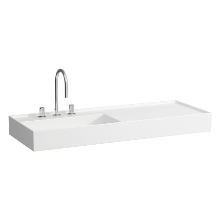 Vasque LAUFEN Kartell 120 x 46 cm, avec tablette à droite, avec 3 trous de robinet