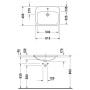 Duravit DuraStyle Vasque encastrée 61,5 cm, avec 1 trou pour robinet - vue détaillée