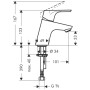 Mitigeur de lavabo Hansgrohe Focus à levier unique 70 LowFlow sans bonde de vidage - vue détaillée