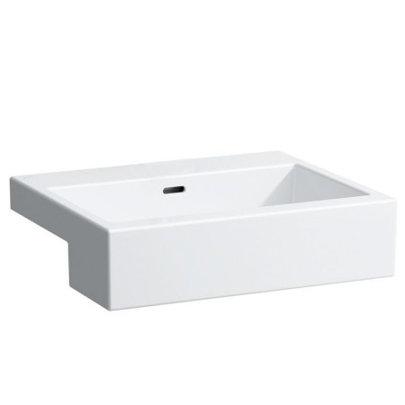Vasque encastrée à moitié LAUFEN Living City 55 cm avec trop-plein, sans trou de robinet