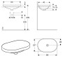 Lavabo encastré elliptique Geberit VariForm - vue détaillée