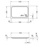 Receveur de douche rectangulaire Duravit D-Code 110 x 75 cm - photo produit