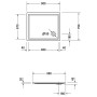 Receveur de douche Duravit Starck Slimline rectangle 90 x 75 cm - vue détaillée