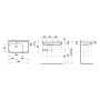 Vasque LAUFEN MEDA 80 x 46 cm, avec trou de robinet et trop-plein, étagère à droite