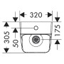 hansgrohe EluPura Original Q Urinal 600/300 mit Zulauf von oben und Ablauf nach unten/hinten spülrandlos